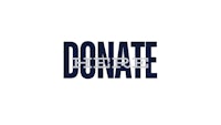 a white background with the word donate on it